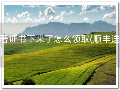 软著证书下来了怎么领取(顺丰送达！)
