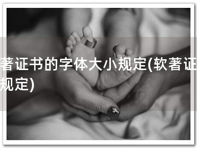 软著证书的字体大小规定(软著证字体规定)