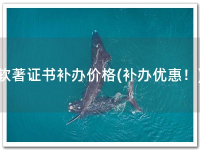 软著证书补办价格(补办优惠！)