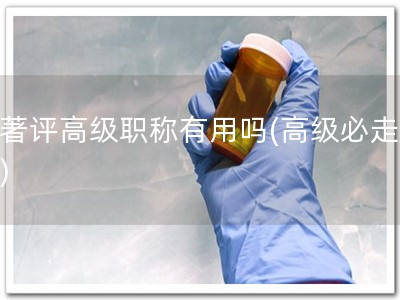软著评高级职称有用吗(高级必走著！)