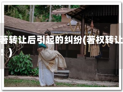 软著转让后引起的纠纷(著权转让注意！)