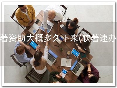 软著资助大概多久下来(软著速办！)