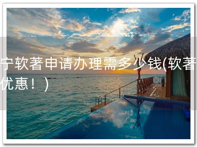 辽宁软著申请办理需多少钱(软著申请优惠！)