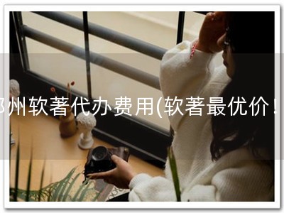 郑州软著代办费用(软著最优价！)