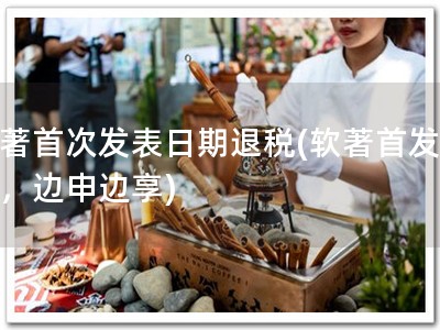软著首次发表日期退税(软著首发退税，边申边享)