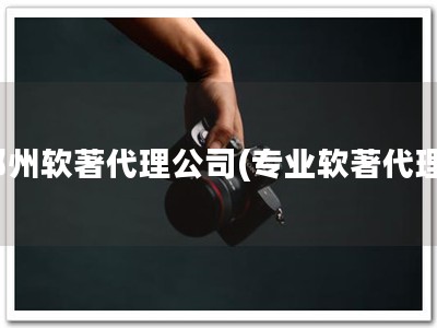 郑州软著代理公司(专业软著代理)