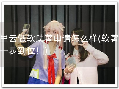 阿里云做软助著申请怎么样(软著申请一步到位！)