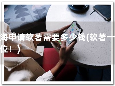 青海申请软著需要多少钱(软著一步到位！)