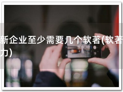 高新企业至少需要几个软著(软著多助力)