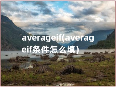 averageif(averageif条件怎么填)