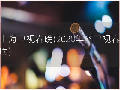 上海卫视春晚(2020年各卫视春晚)