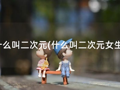 什么叫二次元(什么叫二次元女生)