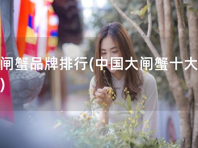 大闸蟹品牌排行(中国大闸蟹十大产地)