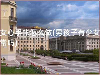 少女心手帐怎么做(男孩子有少女心正常吗)