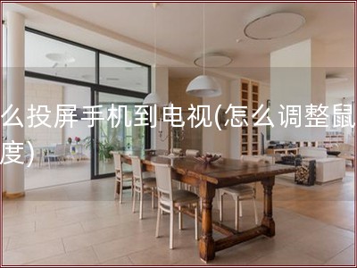 怎么投屏手机到电视(怎么调整鼠标速度)