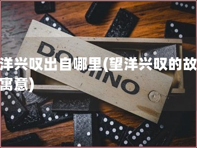 望洋兴叹出自哪里(望洋兴叹的故事和寓意)