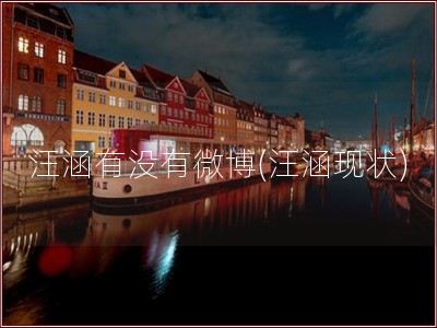 汪涵有没有微博(汪涵现状)