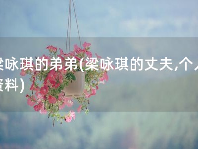 梁咏琪的弟弟(梁咏琪的丈夫,个人资料)