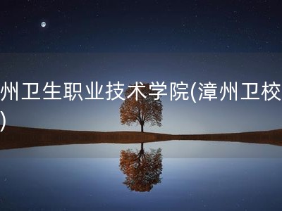 漳州卫生职业技术学院(漳州卫校中专)