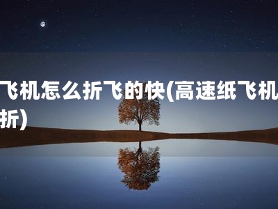 纸飞机怎么折飞的快(高速纸飞机怎么折)