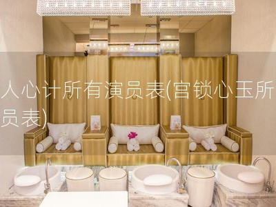 美人心计所有演员表(宫锁心玉所有演员表)