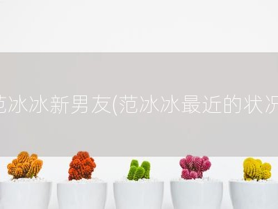 范冰冰新男友(范冰冰最近的状况)