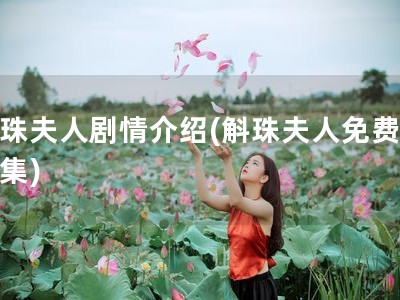 触珠夫人剧情介绍(斛珠夫人免费看全集)