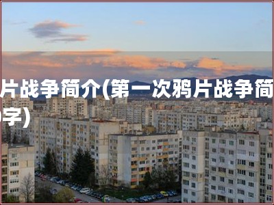 鸦片战争简介(第一次鸦片战争简介50字)