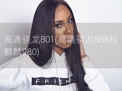 高通骁龙801(高通骁龙888和麒麟980)