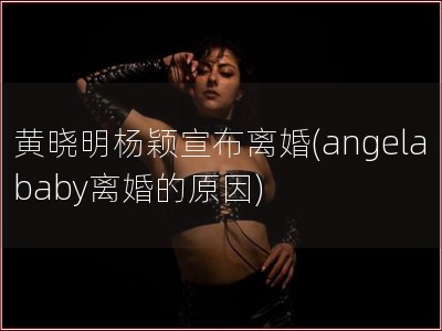 黄晓明杨颖宣布离婚(angelababy离婚的原因)